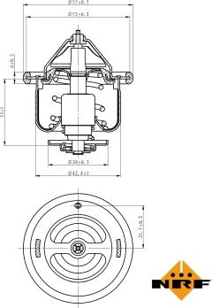 NRF 725134 - Термостат, охладителна течност vvparts.bg