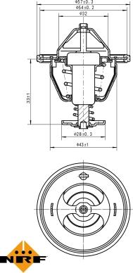 NRF 725131 - Термостат, охладителна течност vvparts.bg