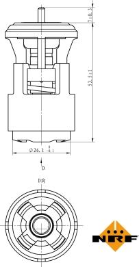 NRF 725133 - Термостат, охладителна течност vvparts.bg