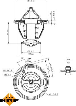 NRF 725132 - Термостат, охладителна течност vvparts.bg