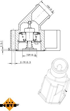 NRF 725122 - Термостат, охладителна течност vvparts.bg