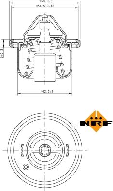 NRF 725208 - Термостат, охладителна течност vvparts.bg