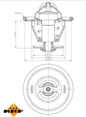 NRF 725214 - Термостат, охладителна течност vvparts.bg