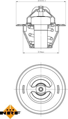 NRF 725212 - Термостат, охладителна течност vvparts.bg