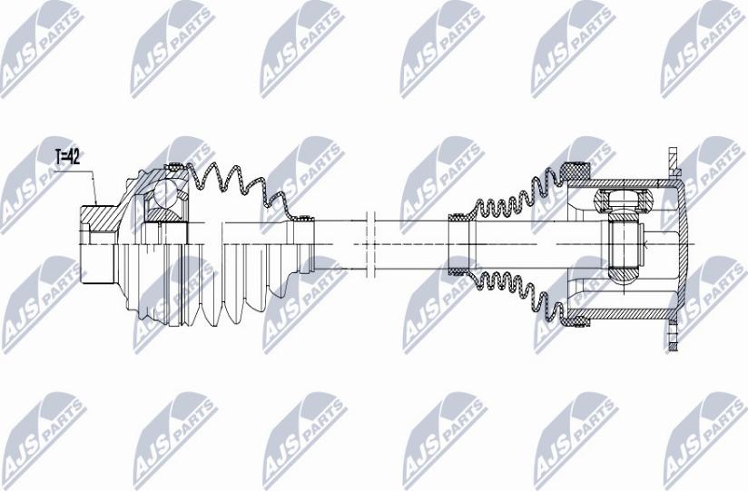 NTY NPW-AU-009 - Полуоска vvparts.bg