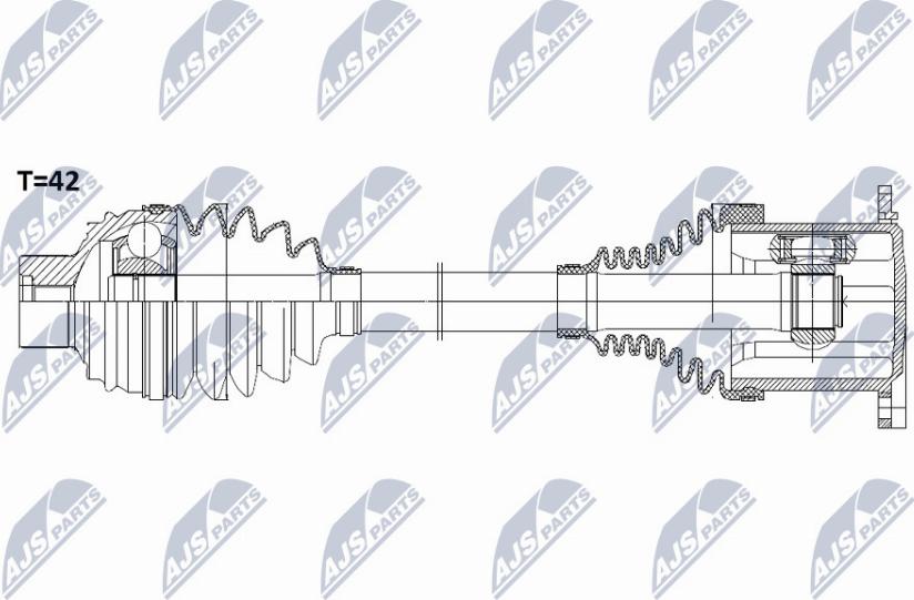 NTY NPW-AU-008 - Полуоска vvparts.bg