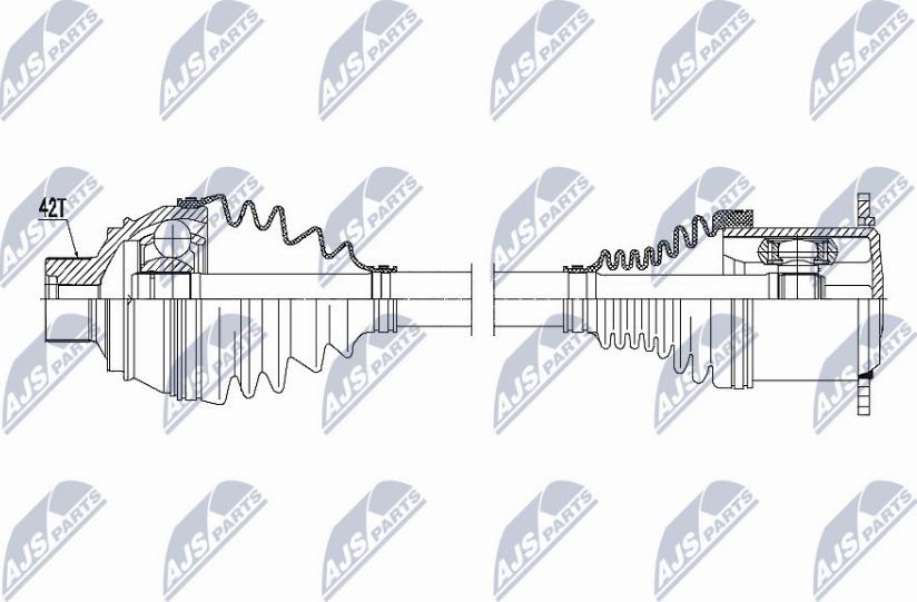 NTY NPW-AU-011 - Полуоска vvparts.bg