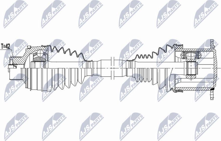 NTY NPW-AU-037 - Полуоска vvparts.bg