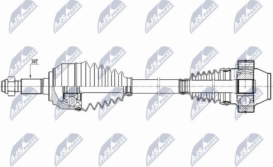 NTY NPW-AU-025 - Полуоска vvparts.bg