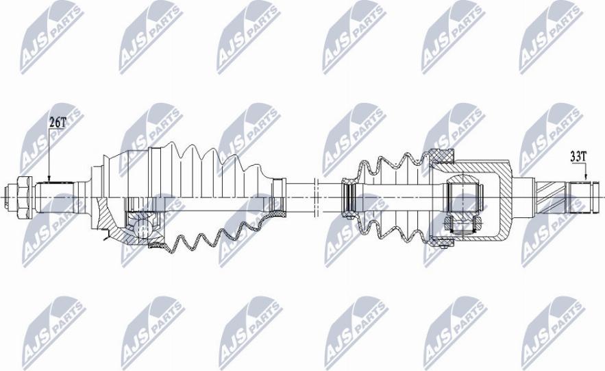 NTY NPW-BM-155 - Полуоска vvparts.bg