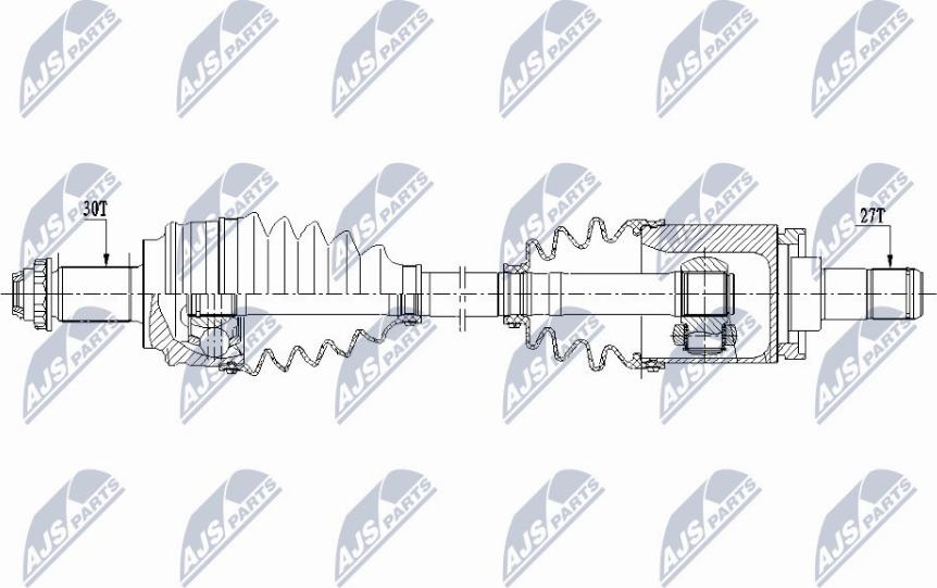 NTY NPW-BM-151 - Полуоска vvparts.bg