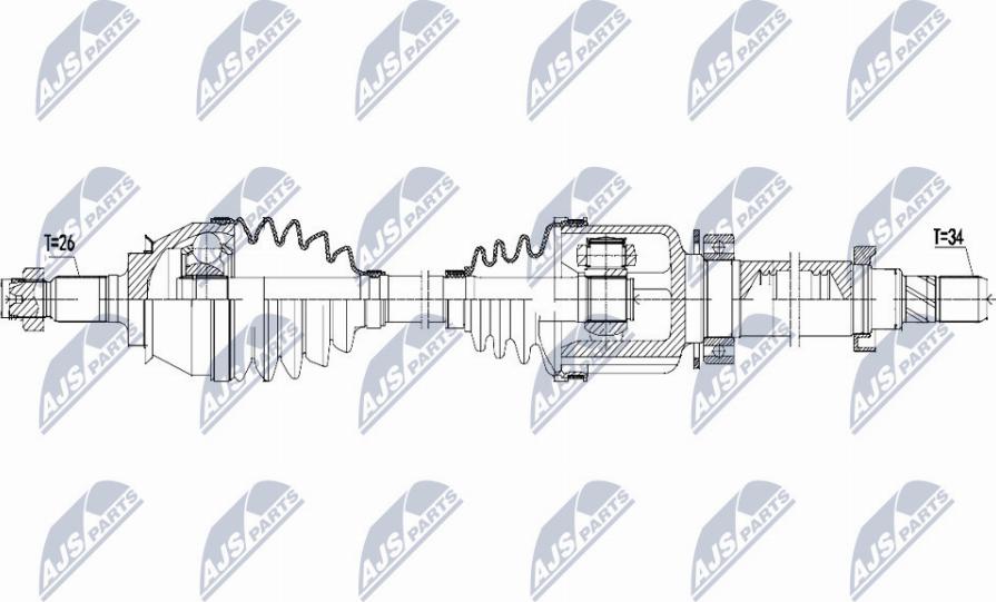 NTY NPW-BM-158 - Полуоска vvparts.bg