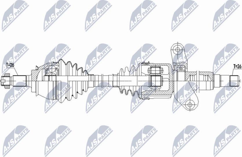 NTY NPW-BM-137 - Полуоска vvparts.bg