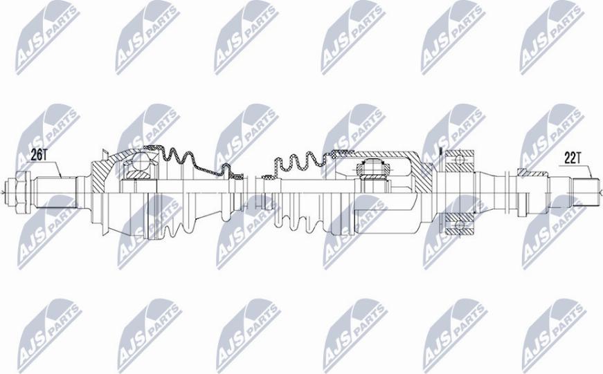 NTY NPW-BM-121 - Полуоска vvparts.bg