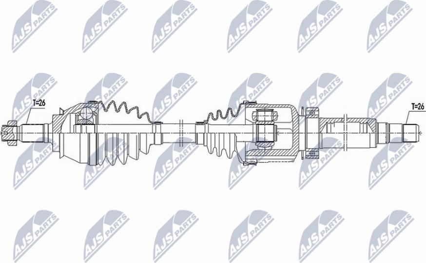 NTY NPW-BM-173 - Полуоска vvparts.bg