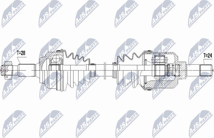 NTY NPW-CT-051 - Полуоска vvparts.bg