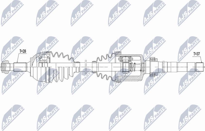 NTY NPW-CT-061 - Полуоска vvparts.bg