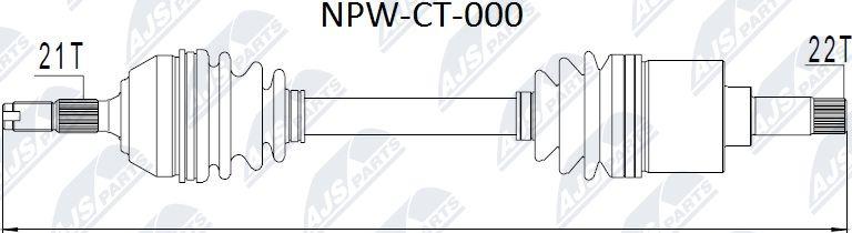 NTY NPW-CT-000 - Полуоска vvparts.bg