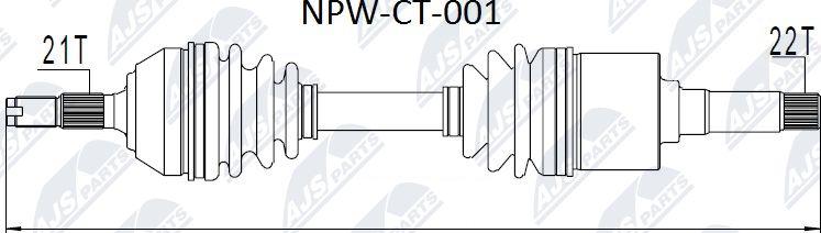 NTY NPW-CT-001 - Полуоска vvparts.bg