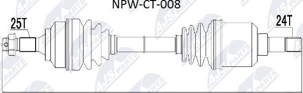 NTY NPW-CT-008 - Полуоска vvparts.bg