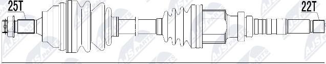 NTY NPW-CT-019 - Полуоска vvparts.bg