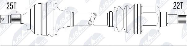 NTY NPW-CT-010 - Полуоска vvparts.bg