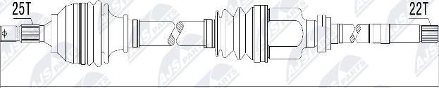 NTY NPW-CT-011 - Полуоска vvparts.bg