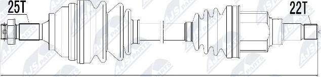 NTY NPW-CT-018 - Полуоска vvparts.bg