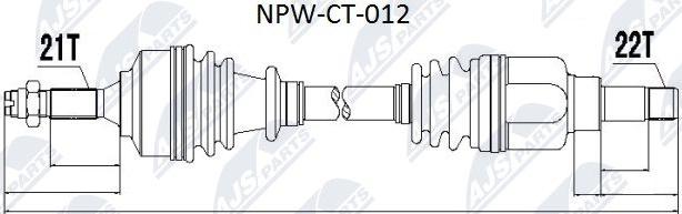 NTY NPW-CT-012 - Полуоска vvparts.bg