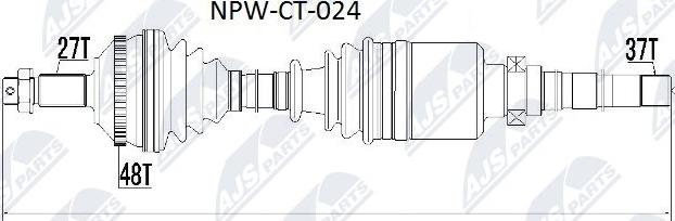 NTY NPW-CT-024 - Полуоска vvparts.bg