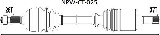 NTY NPW-CT-025 - Полуоска vvparts.bg