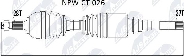 NTY NPW-CT-026 - Полуоска vvparts.bg