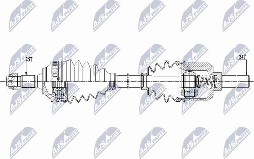 NTY NPW-CT-075 - Полуоска vvparts.bg