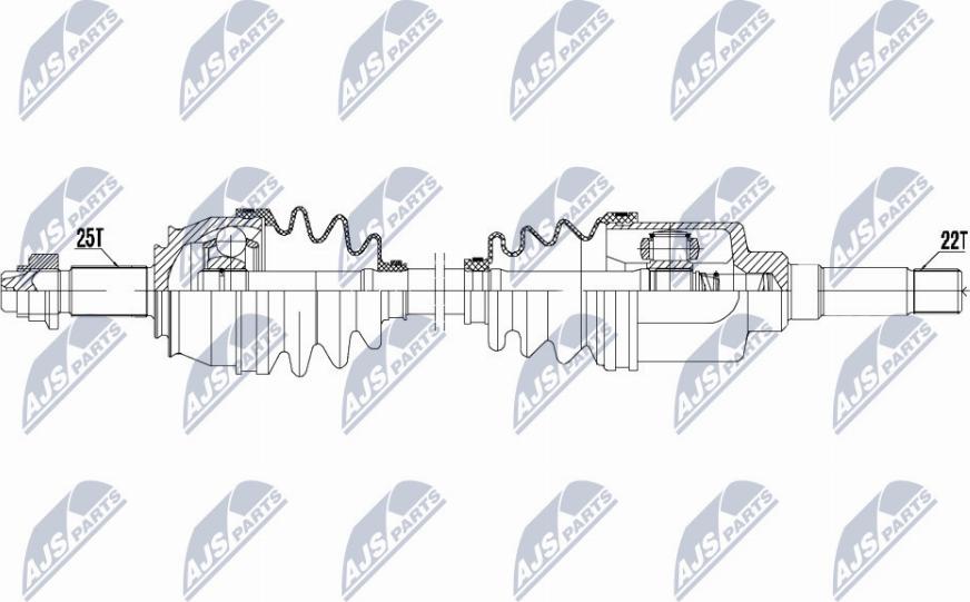 NTY NPW-CT-071 - Полуоска vvparts.bg