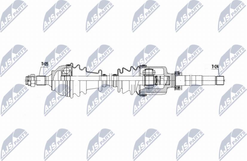 NTY NPW-CT-140 - Полуоска vvparts.bg