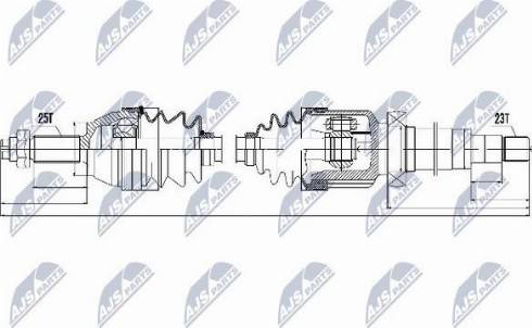 NTY NPW-FR-057 - Полуоска vvparts.bg