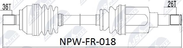 NTY NPW-FR-018 - Полуоска vvparts.bg