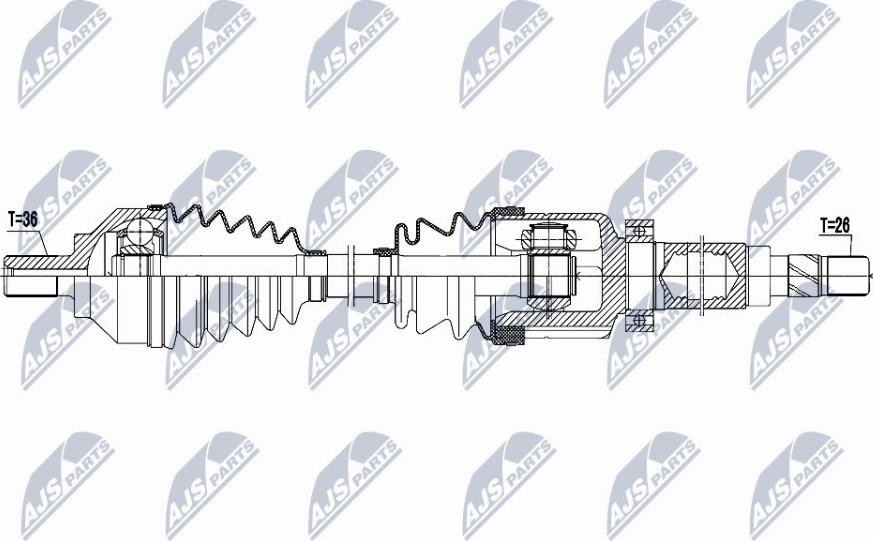 NTY NPW-FR-082 - Полуоска vvparts.bg