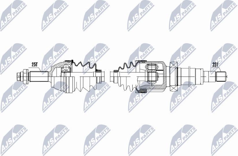 NTY NPW-FR-030 - Полуоска vvparts.bg