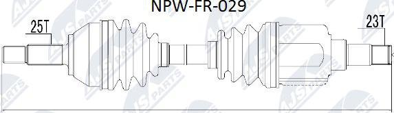 NTY NPW-FR-029 - Полуоска vvparts.bg