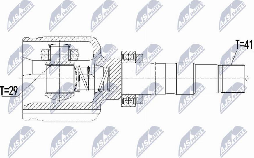 NTY NPW-FT-040 - Каре комплект, полуоска vvparts.bg