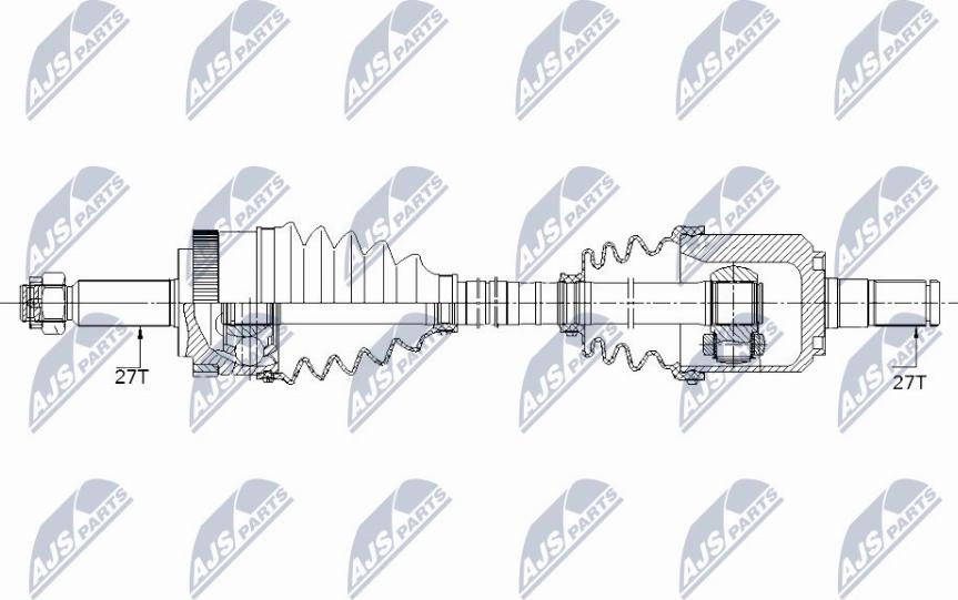 NTY NPW-HY-543 - Полуоска vvparts.bg