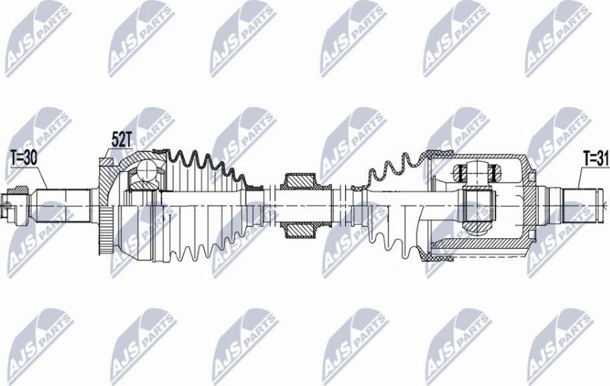 NTY NPW-HY-581 - Полуоска vvparts.bg