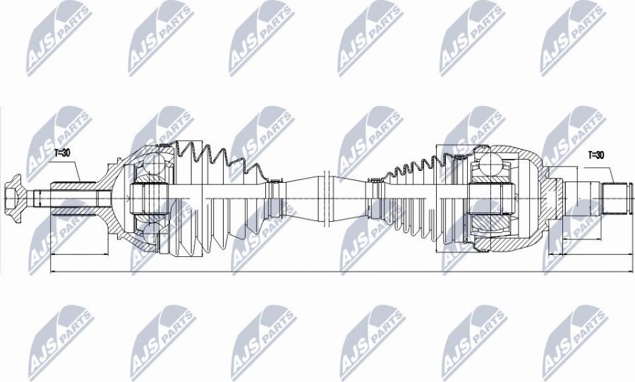 NTY NPW-ME-046 - Полуоска vvparts.bg