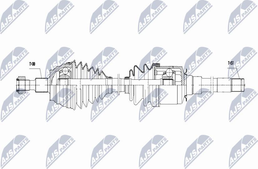 NTY NPW-ME-048 - Полуоска vvparts.bg