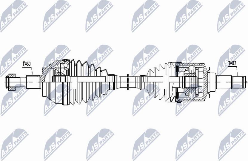 NTY NPW-ME-055 - Полуоска vvparts.bg