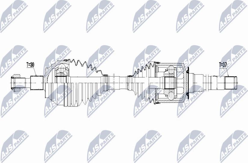 NTY NPW-ME-056 - Полуоска vvparts.bg