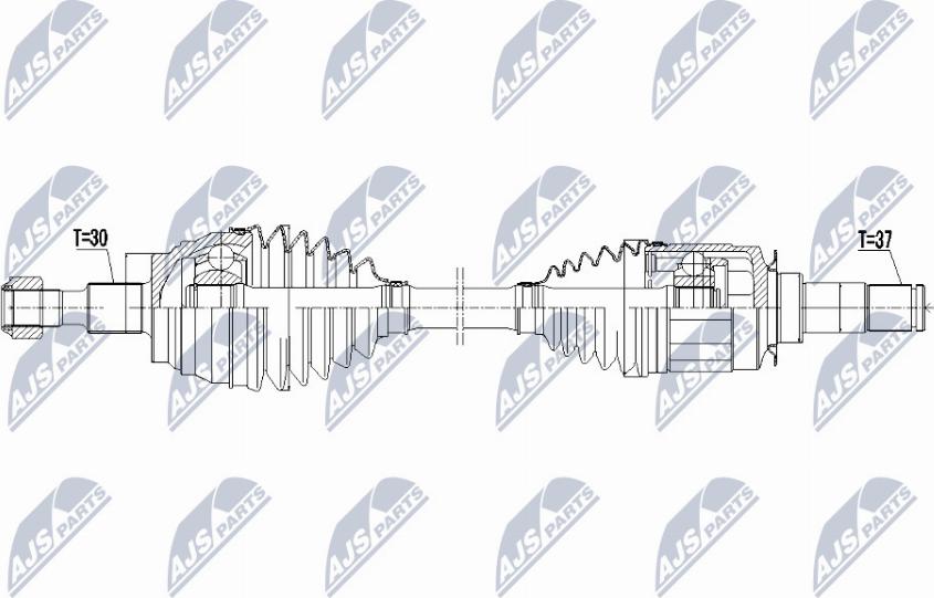 NTY NPW-ME-051 - Полуоска vvparts.bg