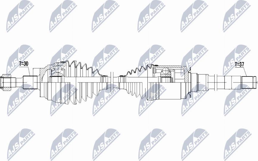 NTY NPW-ME-052 - Полуоска vvparts.bg