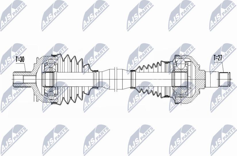 NTY NPW-ME-066 - Полуоска vvparts.bg